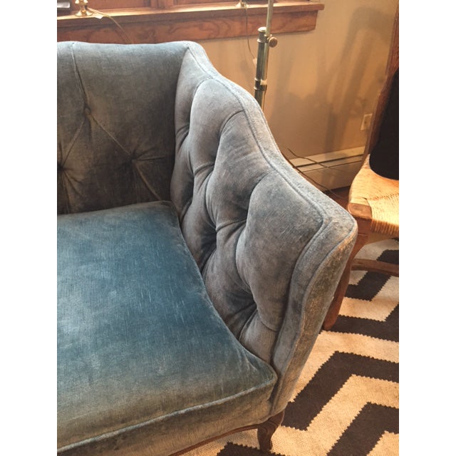 Vintage Tufted Velvet Sofa | Chairish