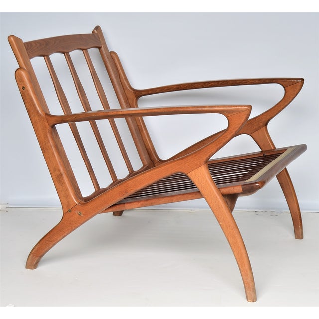 Mid Century Danish Modern Teak Selig Style Lounge Chair ...