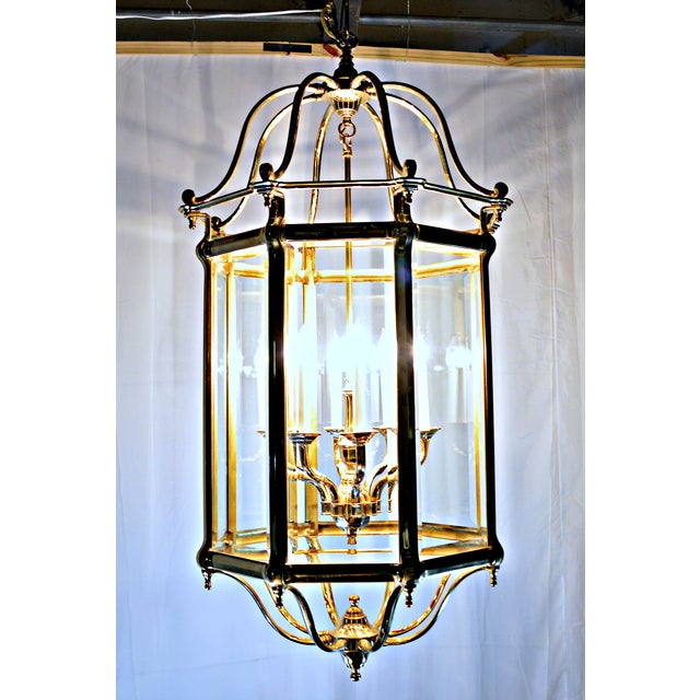 Brass & Glass Eight-Light Octagonal Lantern | Chairish
