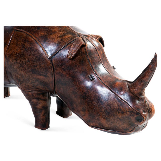 Vintage Leather Rhinoceros Footstool Chairish