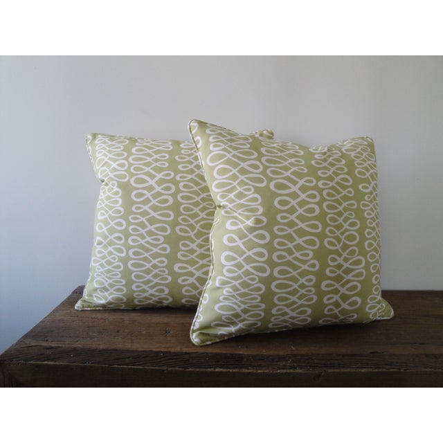 Spring Green Accent Pillows - A Pair Chairish