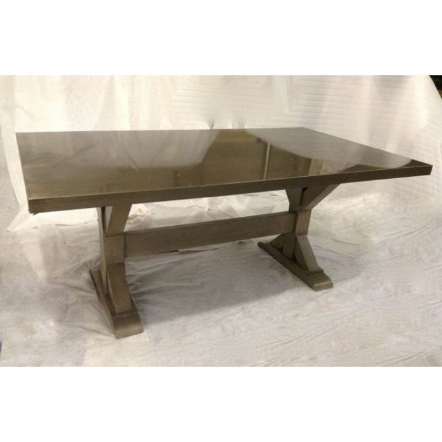 Custom Zinc Topped Dining Table Chairish