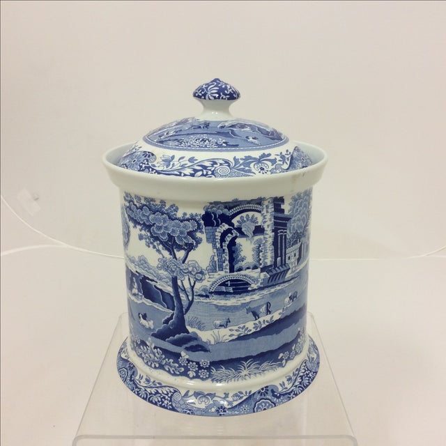 Spode Blue Italian Canister Chairish