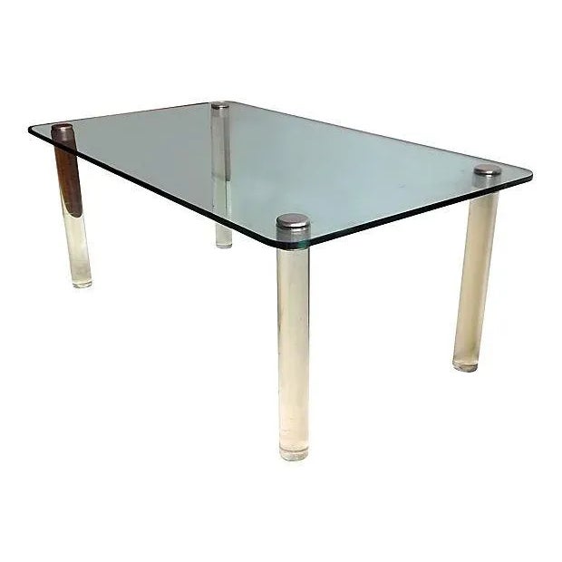 1960s Vintage Lucite & Glass Dining Table Chairish