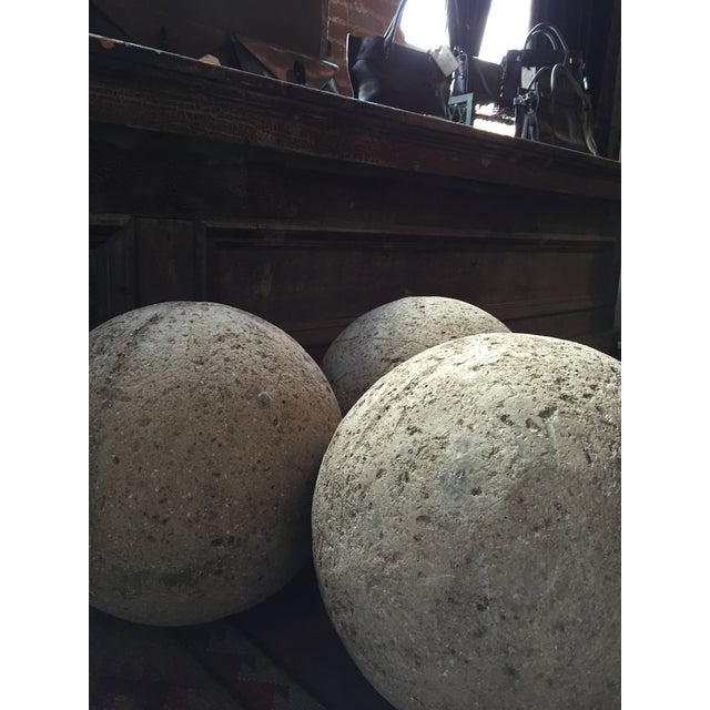 Large Decorative Concrete Ball Chairish