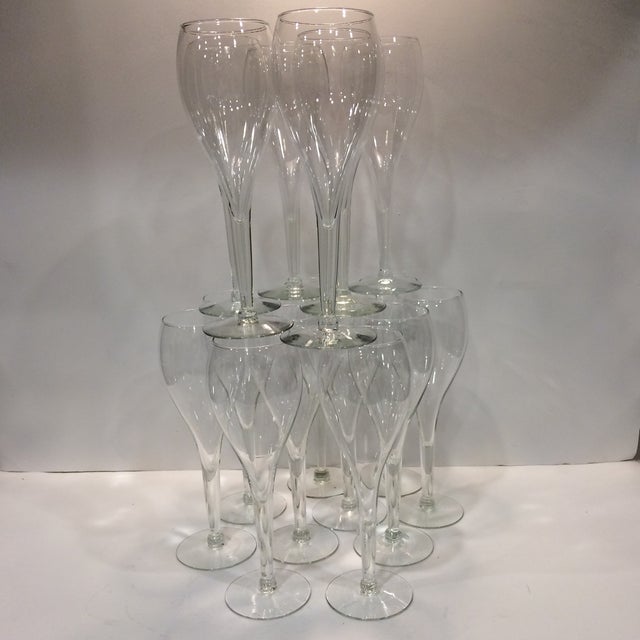 Vintage Crystal Tulip Champagne Glasses Set of 16 Chairish
