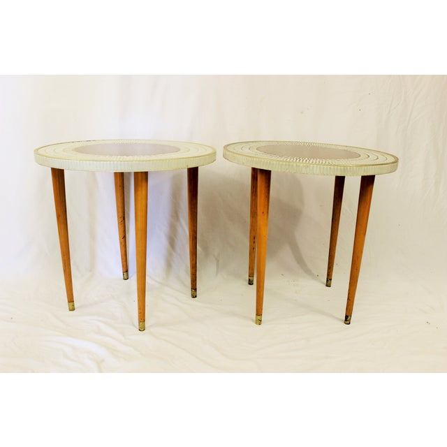 MCM End Tables with Tiled Top 2 Chairish