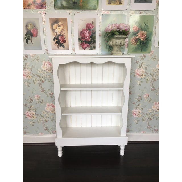 Shabby Chic White Bookcase Chairish