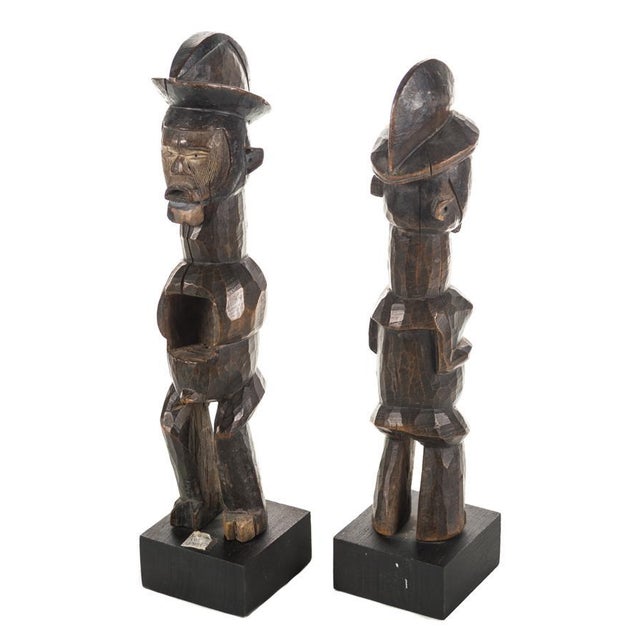 Antique African Wooden Figurines A Pair Chairish