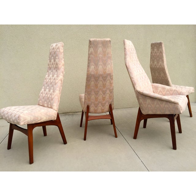 Adrian Pearsall High Back Dining Chairs - Set of 4 | Chairish