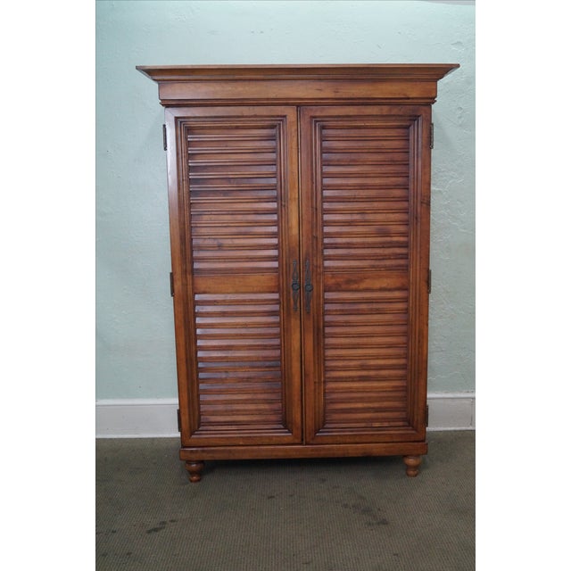 Tommy Bahama Lexington Maple Louvered Door Armoire Chairish
