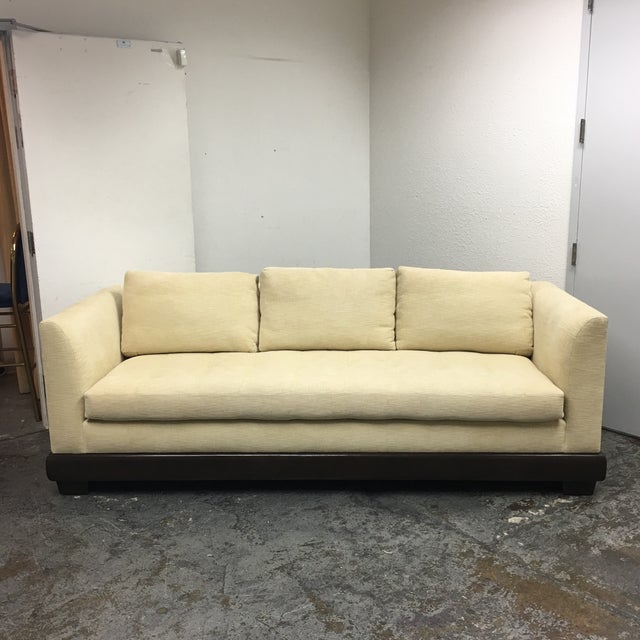 Custom Textured Cream Fabric Sofa Chairish