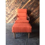 Custom Mid Century Lounge Chair With Ottoman | Chairish