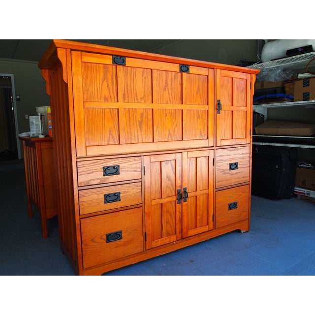 Contemporary Craftsman Mission Style Hutch Chairish