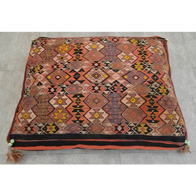 Turkish Hand Woven Kilim Floor Cushion Cover - 24? X 30? Chairish
