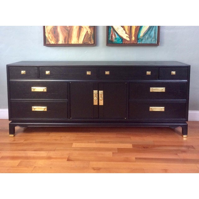 Vintage Long Black Dresser Sideboard Chairish