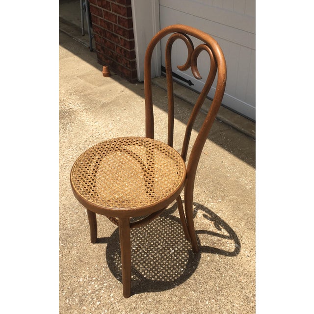 Vintage Bentwood & Cane Chair In The Style of Michael Chairish