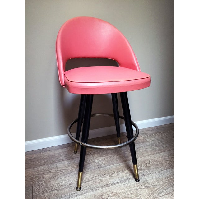 Pink Retro Swivel Counter Stools a Pair Chairish