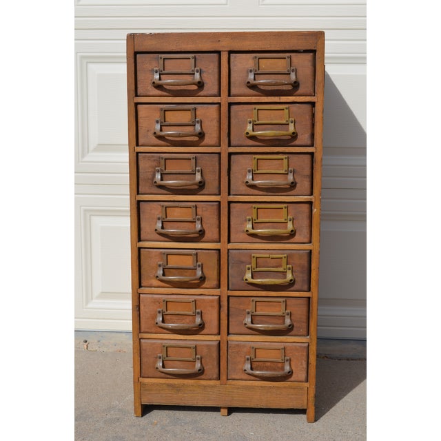 World War II Oak Card Catalog With Bakelite Handles Chairish