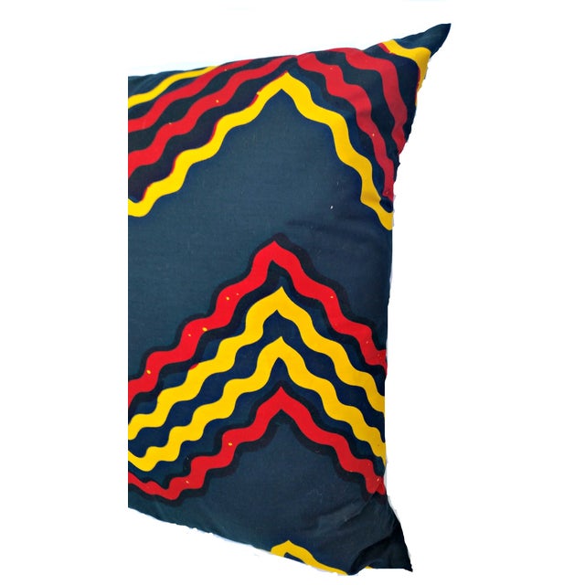 XL African Wax Print Fabric Pillow Chairish