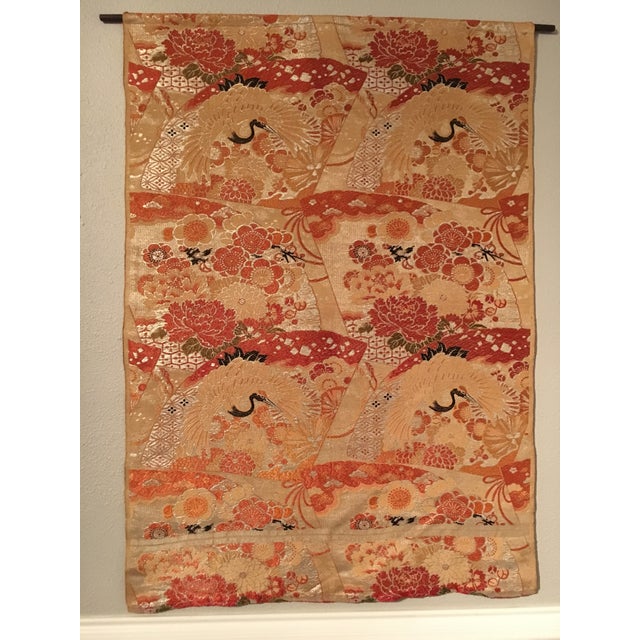 Vintage Japanese Silk Wall Tapestry Chairish