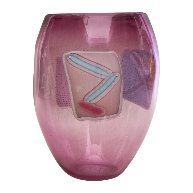 Bruce Pizzichillo Dari Gordon  Pink  Glass Vase Chairish