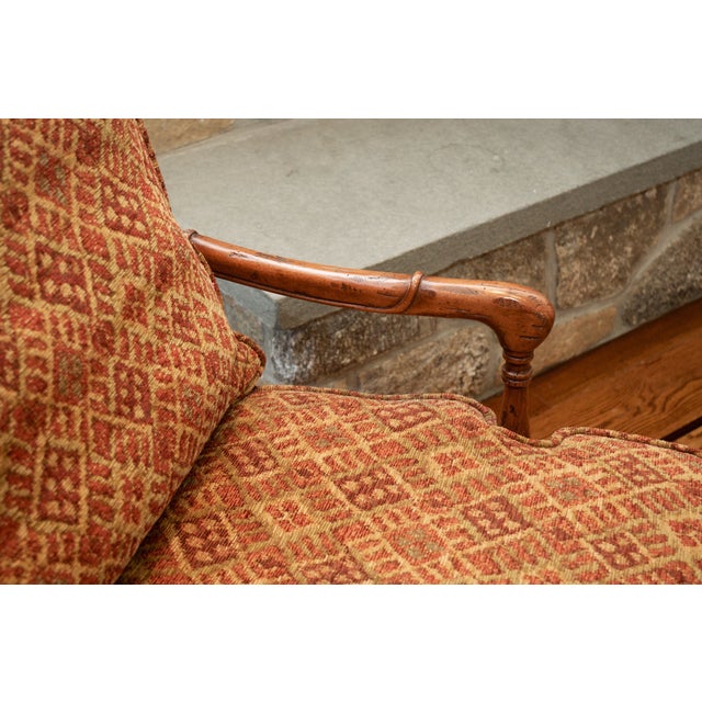 Fremarc Ladderback Rush Seat Bergere Chair Ottoman Chairish