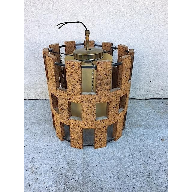 MidCentury Cork Pendant Light Chairish