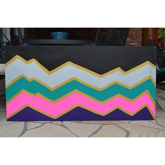 "Zig Zag" Abstract Painting by Mistie House Chairish