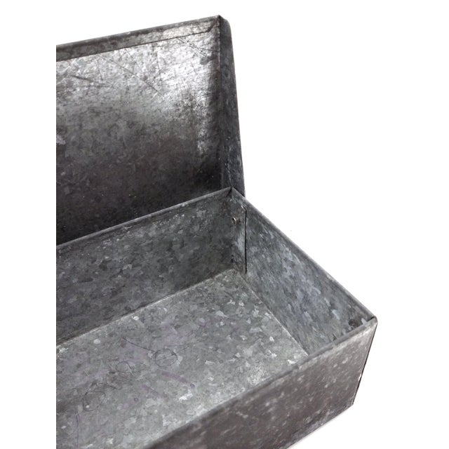 Mini Galvanized Industrial Steel Lidded Box Chairish