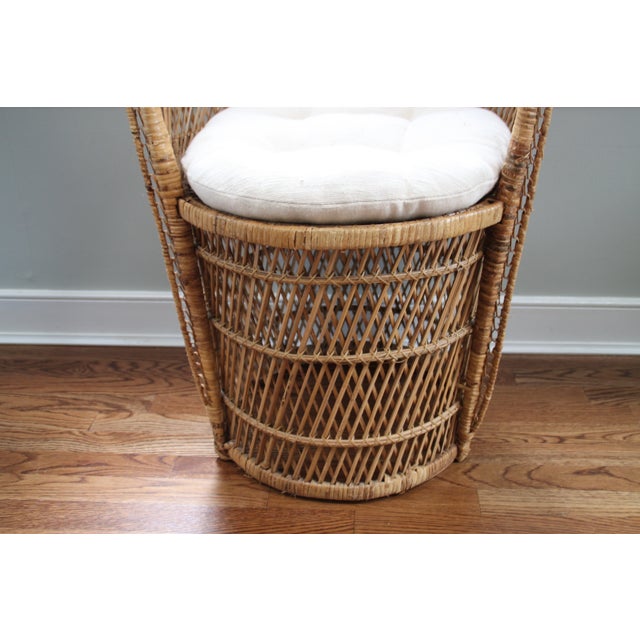Mid Century Rattan Peacock Chair