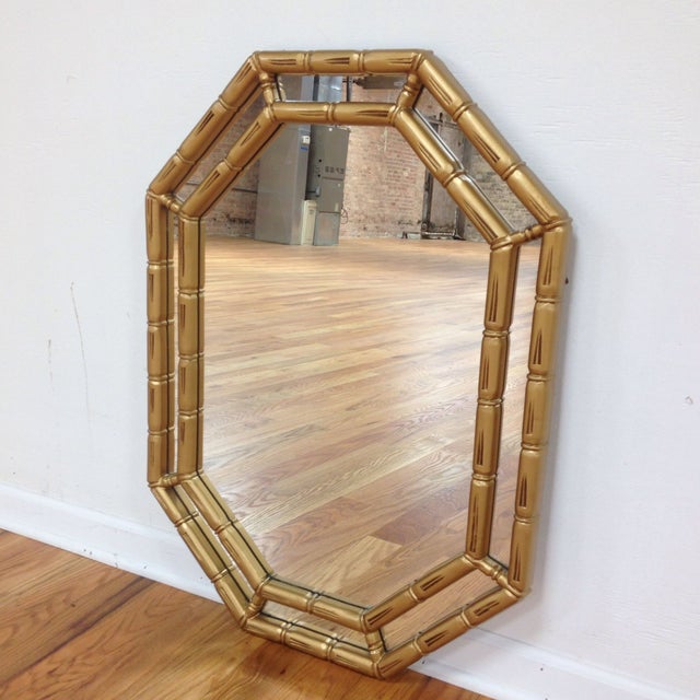 Gold Faux Bamboo Octagonal Mirror Chairish