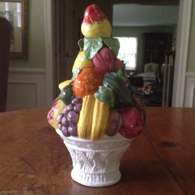 Vintage Italian Ceramic Fruit Topiary | Chairish