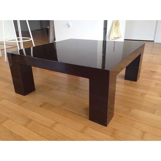 Jonathan Adler Brown Lacquer Coffee Table