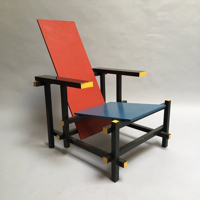 The Red and Blue Chair by Gerrit Rietveld Chairish