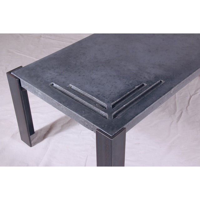 Industrial Black Concrete Coffee Table Chairish
