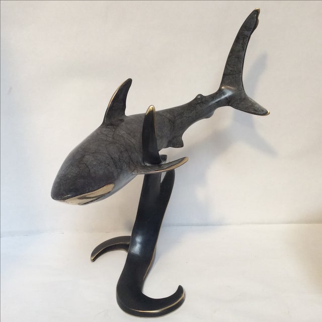 Bronze Shark Sculpture Chairish