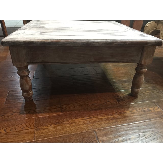 Distressed Solid Oak Square Coffee Table Chairish