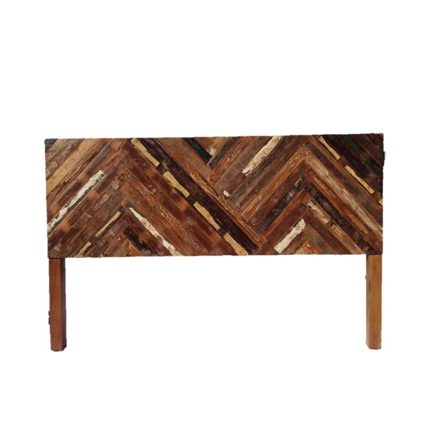 Rustic Reclaimed Wood Cal King Headboard Chairish