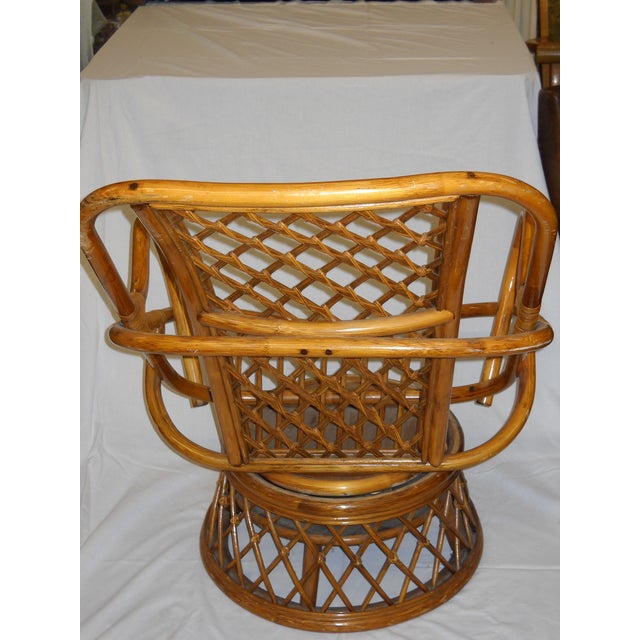 Swivel Bamboo Chair Chairish