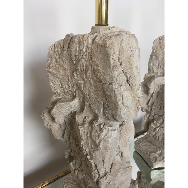 Plaster Faux Rock Lamps A Pair Chairish