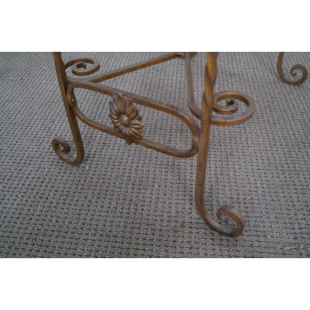 Antique Wrought Iron Marble Top Side Table Chairish