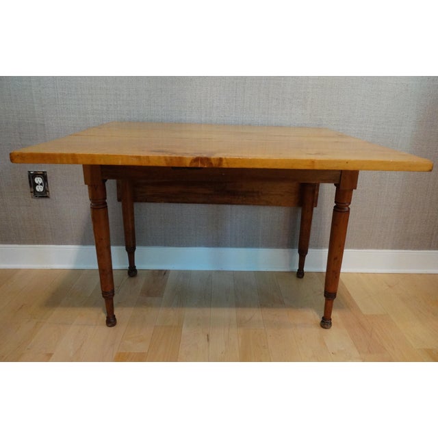 Antique 1800s Solid Maple FoldDown Table Chairish