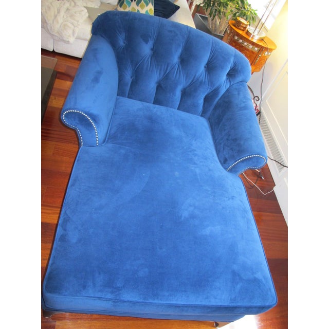 Navy Blue Chaise Lounge Chair Chairish