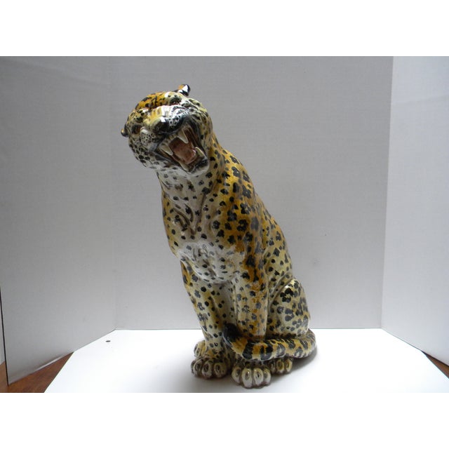 Vintage Ceramic Cheetah Statue Chairish