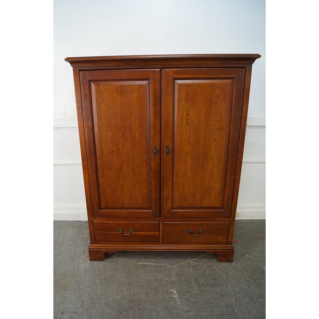 Lexington Traditional Cherry Wood TV Armoire Chairish