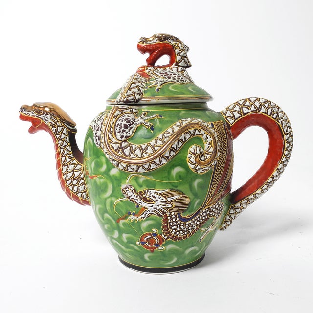 15Piece Japanese Nagoya Dragonware Tea Set Chairish