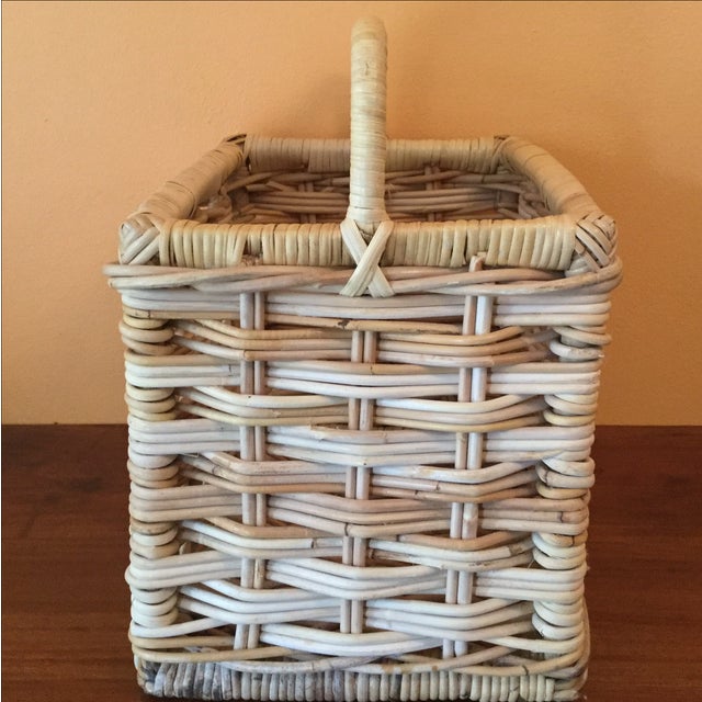 Rectangular Wicker Basket With Handle Chairish