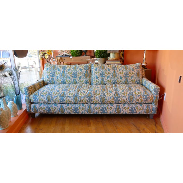 Blue & Green Upholstered Sofa Chairish