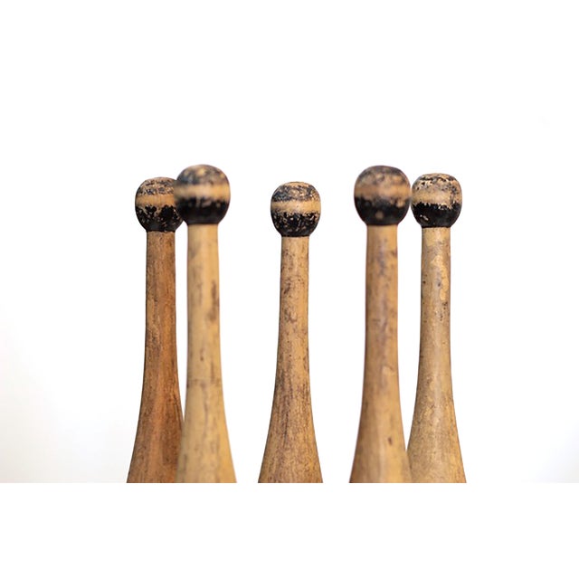 Early 20th Century Wooden Juggling Pins Set of 5 Chairish